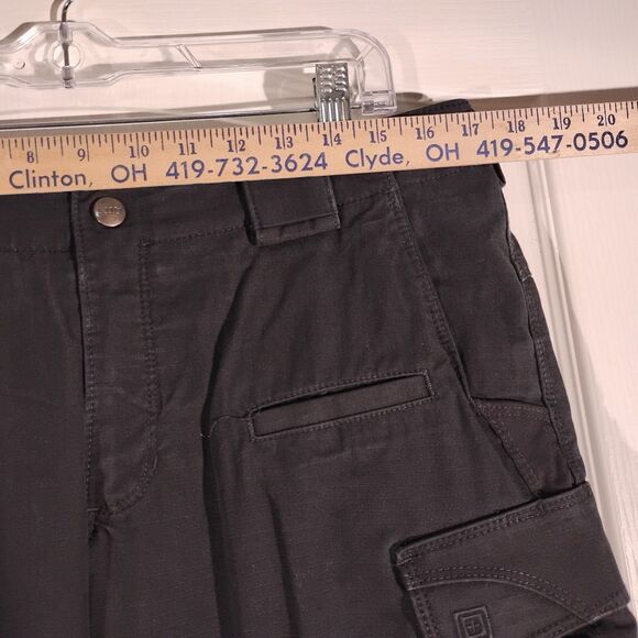 5.11 tactical cargo pants womens 14 long black ripstop straight leg relaxed fit - Picture 3 of 8